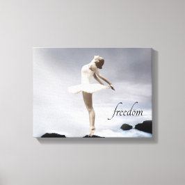Tanzkunst, Schwarz und Weiß, Ballett, Freiheit Leinwanddruck