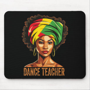Tanzlehrer Afro Afrikanisch Amerikanisch Schwarze Mousepad