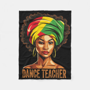 Tanzlehrer Afro Afroamerikaner Schwarze Geschichte Fleecedecke