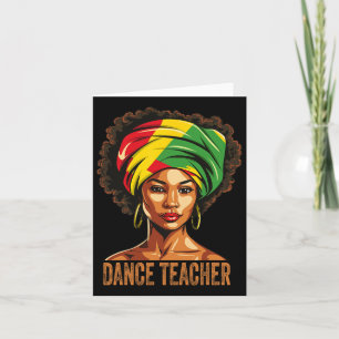 Tanzlehrer Afro American Black History Karte