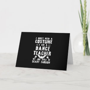 Tanzlehrer Halloween Kostüm Funny Geschenk Karte