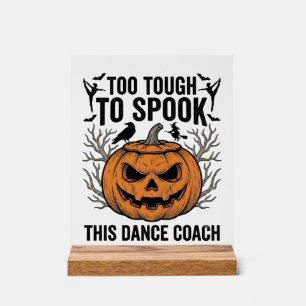 Tanzlehrer Halloween-Kürbis-Gravur-Shirt De Acrylschild