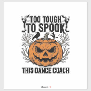 Tanzlehrer Halloween-Kürbis-Gravur-Shirt De Aufkleber