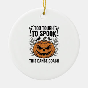 Tanzlehrer Halloween-Kürbis-Gravur-Shirt De Keramik Ornament