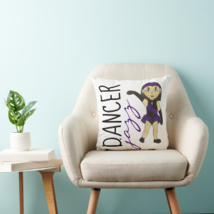 Tanzlehrer Jazz Dancer Girl Geschenk Lila Kissen