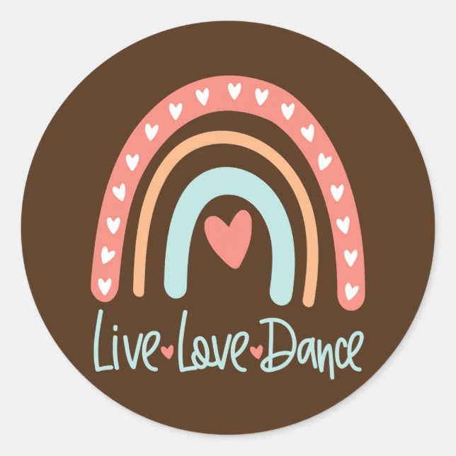 Tanzlehrer Live-Liebe Ballet Stich Hip Hop Runder Aufkleber (Vorderseite)
