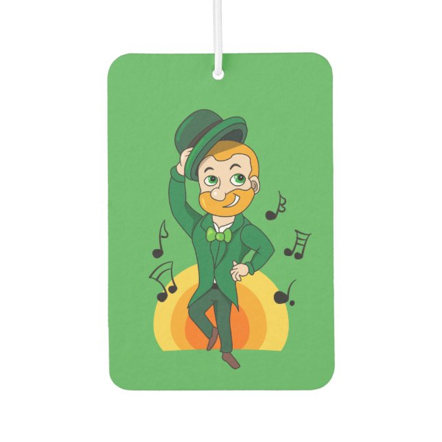 Tanzlekobobobaun, St. Patrick's Day Cartoon Autolufterfrischer (Vorderseite)