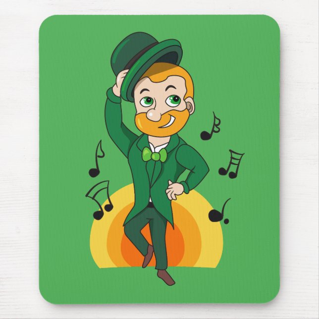 Tanzlekobobobaun, St. Patrick's Day Cartoon Mousepad (Vorne)