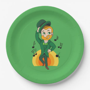 Tanzlekobobobaun, St. Patrick's Day Cartoon Pappteller