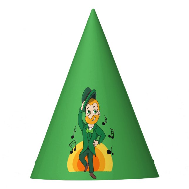 Tanzlekobobobaun, St. Patrick's Day Cartoon Partyhütchen (Vorderseite)