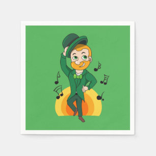 Tanzlekobobobaun, St. Patrick's Day Cartoon Serviette