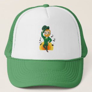 Tanzlekobobobaun, St. Patrick's Day Cartoon Truckerkappe