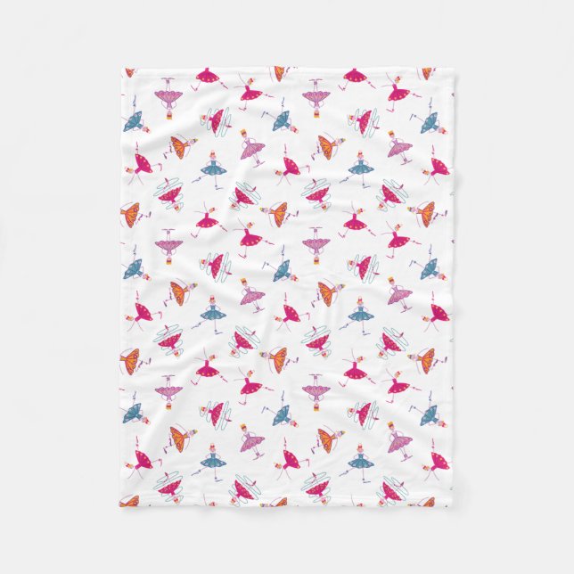 Tanzmädchen Fleecedecke (Vorderseite)