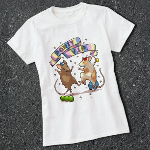 Tanzmäuse-Party-V.I.P.-Banner- und Ballons-Design T-Shirt
