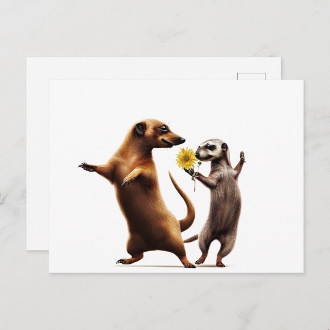Tanzmeerkats Postkarte (Vorne/Hinten)