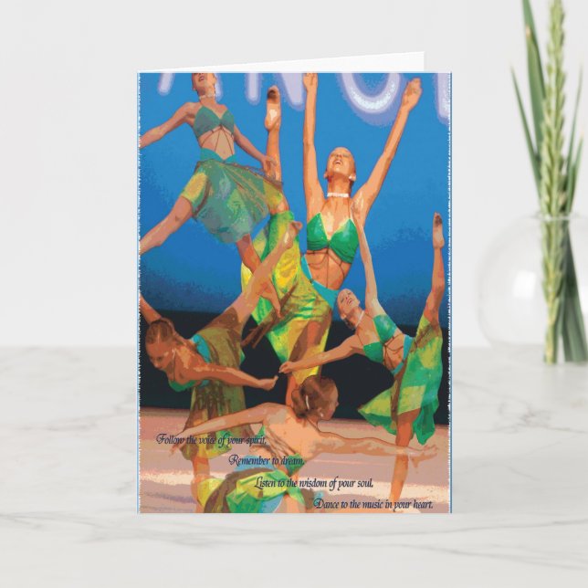 Tanzmotivation Karte (Vorderseite)