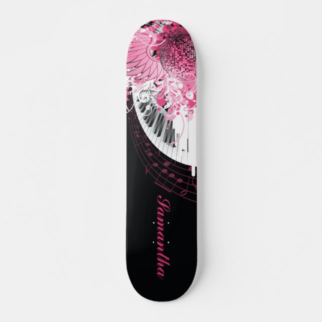 Tanzmusik Disco Ball Piano Alte Schule Skateboard (Vorne)