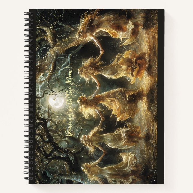 Tanzmusik unter Vollmond Notizbuch (Vorderseite)