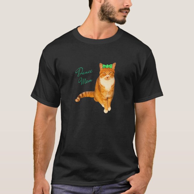 Tanzmutter Orange Abby Katze T-Shirt (Vorderseite)