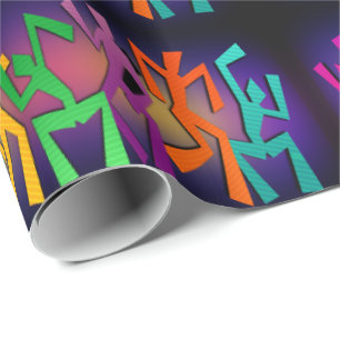 Tanzneunfarbige Tänzer Geschenkpapier