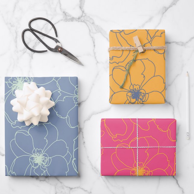 Tanzpapier für Blume Geschenkpapier Set (Vorderseite)