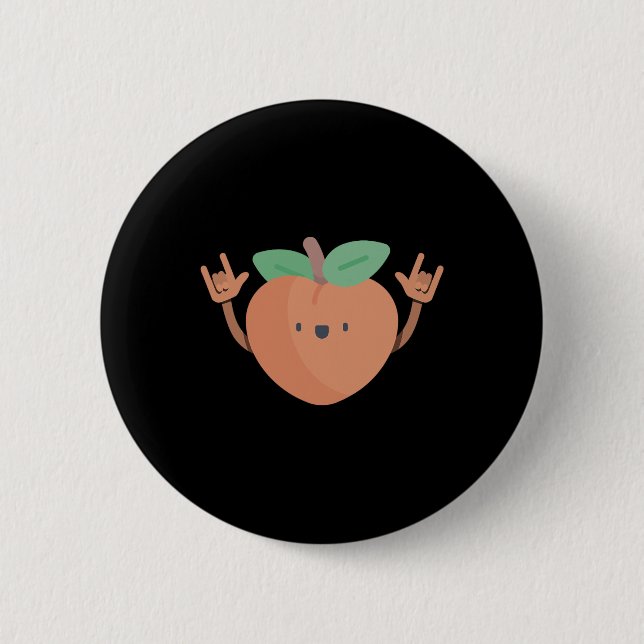 Tanzpfirsich Funny Dance Fruit Dancer Grafisches T Button (Vorderseite)