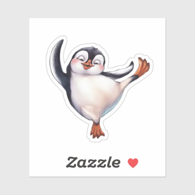 Tanzpinguin Aufkleber (Blatt)