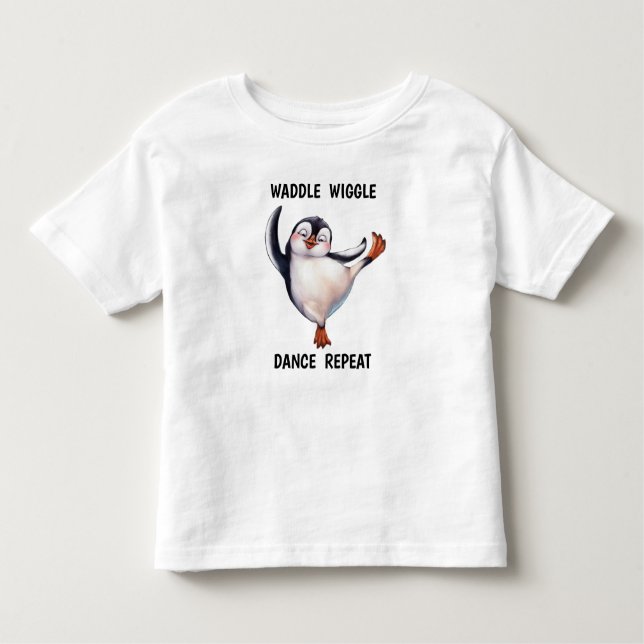 Tanzpinguin Kleinkind T-shirt (Vorderseite)