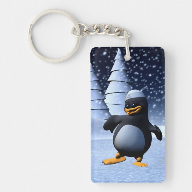 Tanzpinguin Schlüsselanhänger (Vorderseite)
