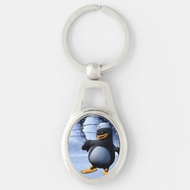 Tanzpinguin Schlüsselanhänger (Vorderseite)