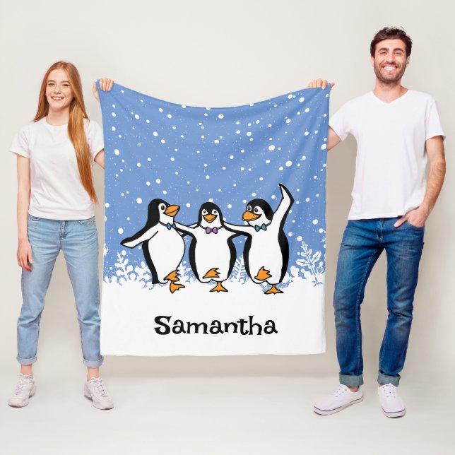 Tanzpinguine Design Fleece Blanket (Beispiel)