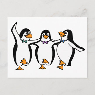 Tanzpinguine Postkarte
