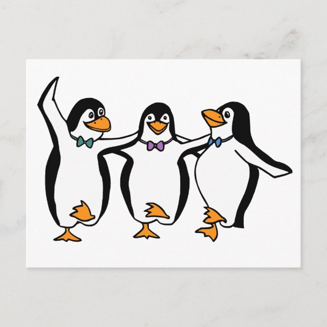Tanzpinguine Postkarte (Vorderseite)