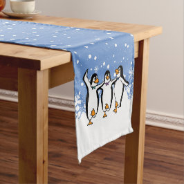 Tanzpinguine Winterweihnachtsläufer Kurzer Tischläufer