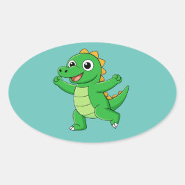 Tanzprogramm Ovaler Aufkleber