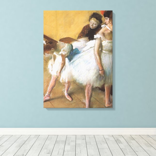 Tanzprüfung durch Edgar Degas, Vintages Ballett Leinwanddruck (Insitu (Holzboden))