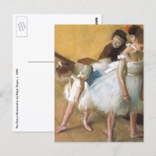 Tanzprüfung durch Edgar Degas, Vintages Ballett Postkarte
