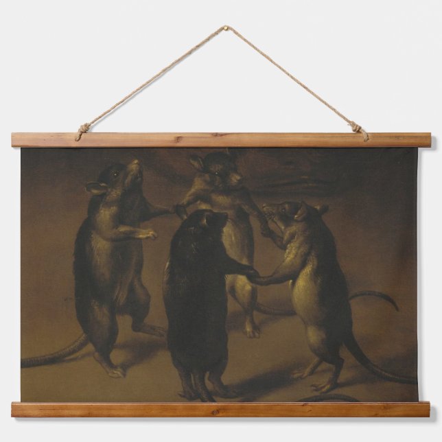 Tanzraten von Ferdinand Kessel Wandteppich Mit Holzrahmen (Vorne)