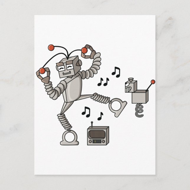 Tanzroboter Postkarte (Vorderseite)
