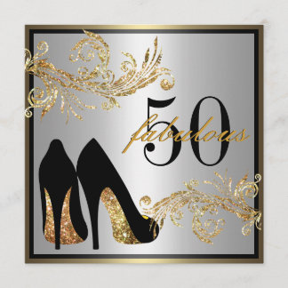 Tanzschuhe - Fantastische 50. Geburtstagseinladung Einladung