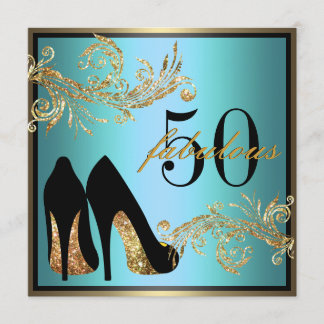 Tanzschuhe - Fantastische 50. Geburtstagseinladung Einladung
