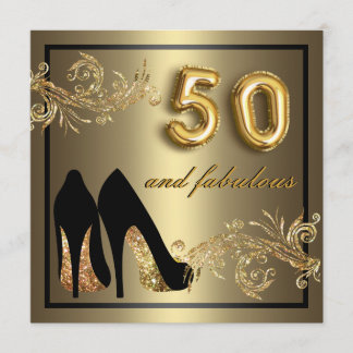 Tanzschuhe - Fantastische 50. Geburtstagseinladung Einladung