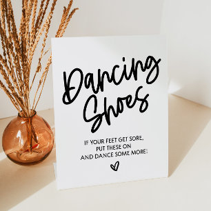 Tanzschuhe für Sore Feet Hochzeit Sockelschild
