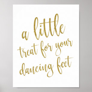 Tanzschuhe Schuhe Gold Glitter 8x10 Hochzeitsschil Poster