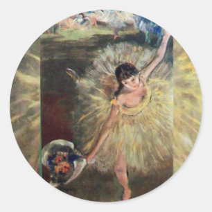 TANZSCHULE / BALLERINA  BALLETTTÄNZERIN RUNDER AUFKLEBER