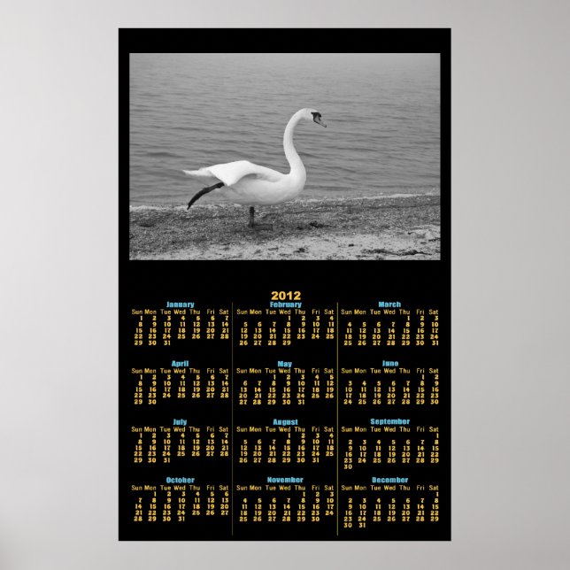 Tanzschwan 2012 Kalenderposter Poster (Vorne)