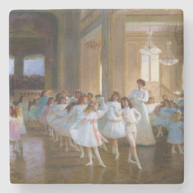 Tanzshow (Ballettklasse für junge Tänzer) Steinuntersetzer (Vorderseite)