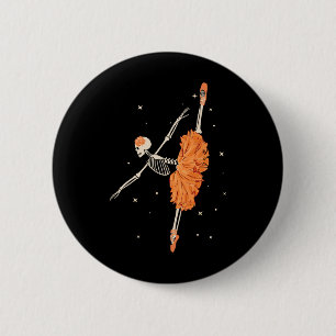 Tanzskeleton Ballerina Ballerina Tanz Halloween Button