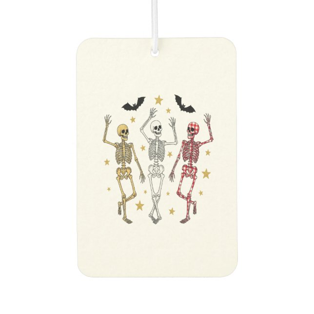 Tanzskeleton Halloween Autolufterfrischer (Vorderseite)