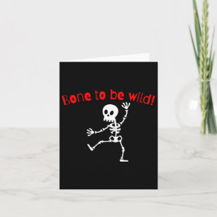 Tanzskeleton Halloween Funny Bone Wild Karte